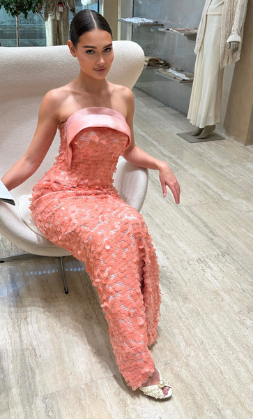 Large messy sequins dress