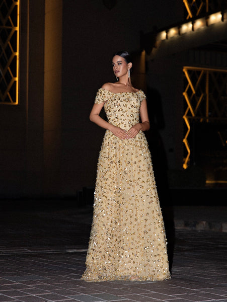 Light gold dress