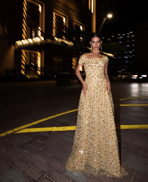 Light gold dress
